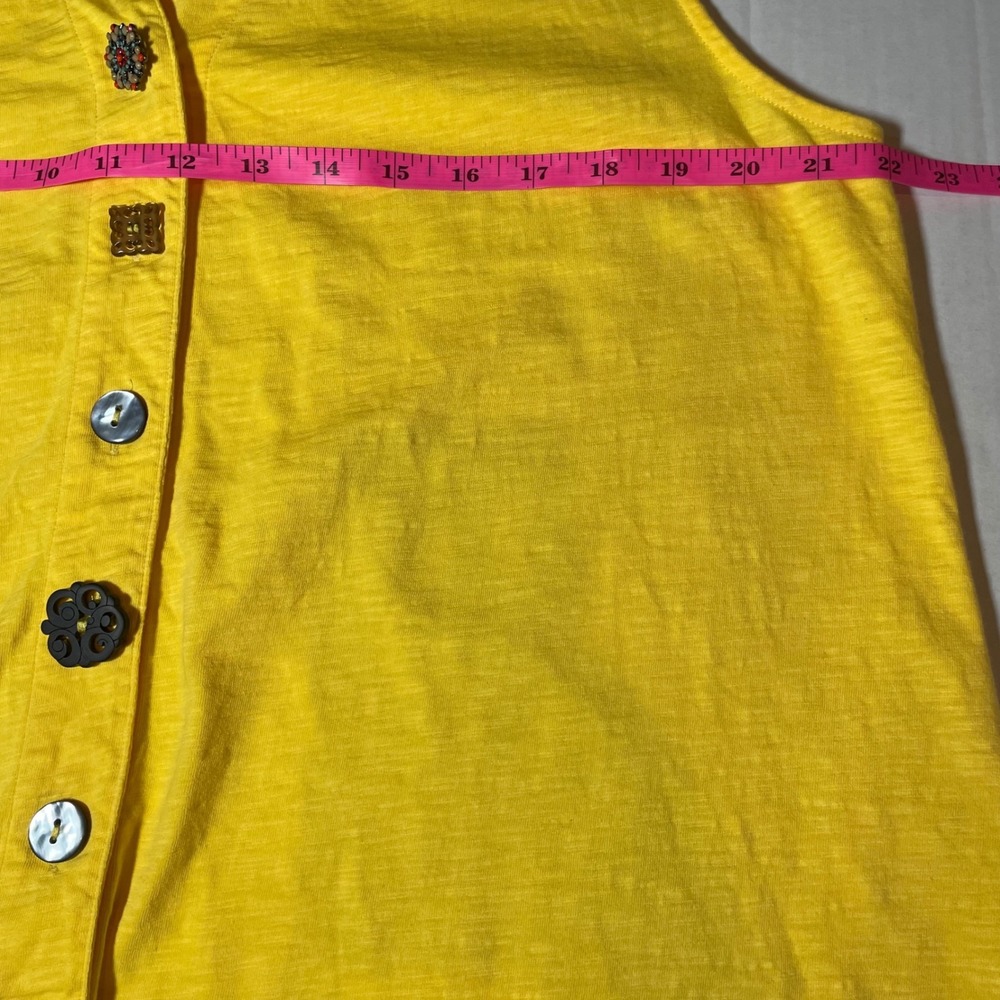 Soft Surroundings Danielle Button Yellow Sleevele… - image 4